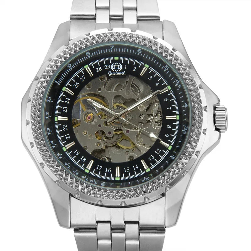 Elegant watch with luminous hands, perfect for both business and casual wear.