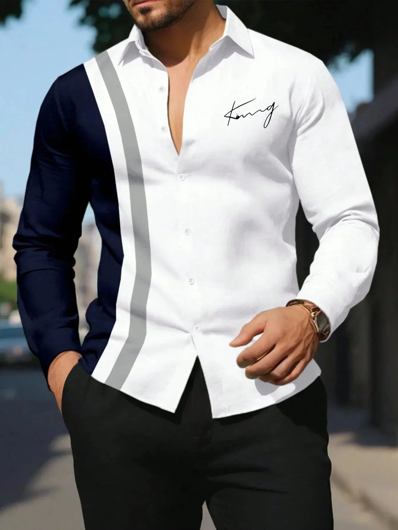 Silk Serenity Shirt in classic white, showcasing smooth elegance and comfort.