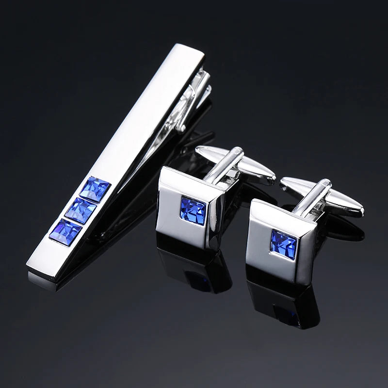 Luxury cufflinks set with detailed craftsmanship, designed for memorable impressions.