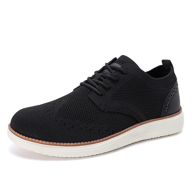 Breathable casual sneakers with moisture-wicking mesh and shock-absorbing EVA sole