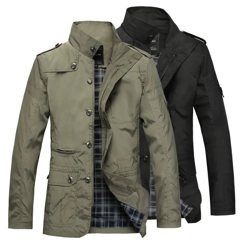 Urban Breeze Lightweight Jacket in navy blue, crafted from breathable polyester for comfort and style.