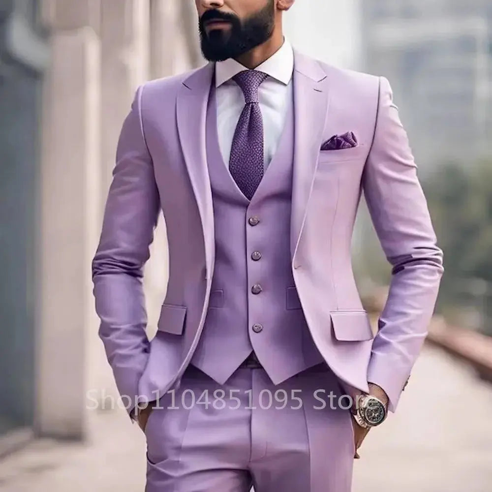 Men's suit trousers featuring a tailored fit, perfect for business or formal events.