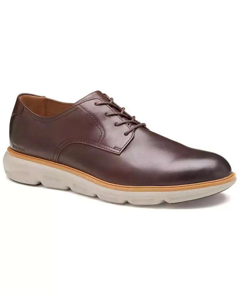 Larkin round toe dress shoes in rich mahogany Italian leather with classic silhouette