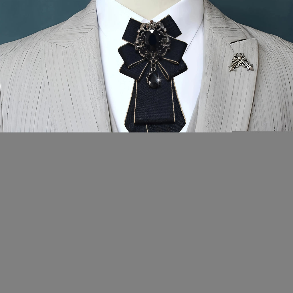 Unisex bow tie with modern Korean fashion design, soft knit fabric perfect for professional and casual outfits