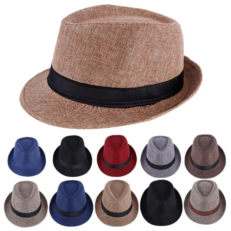 Sunlit Serenity fedora in solid color, crafted from breathable cotton and polyester blend.