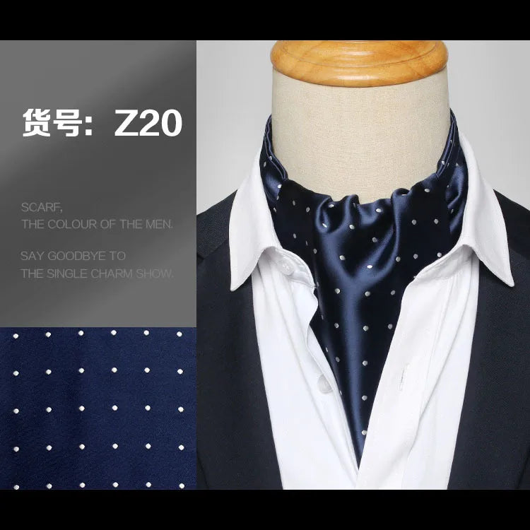 Heritage style cravat featuring timeless polka dots