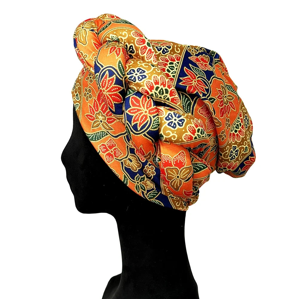African Women Turban Cap & Big Braid Head Wrap