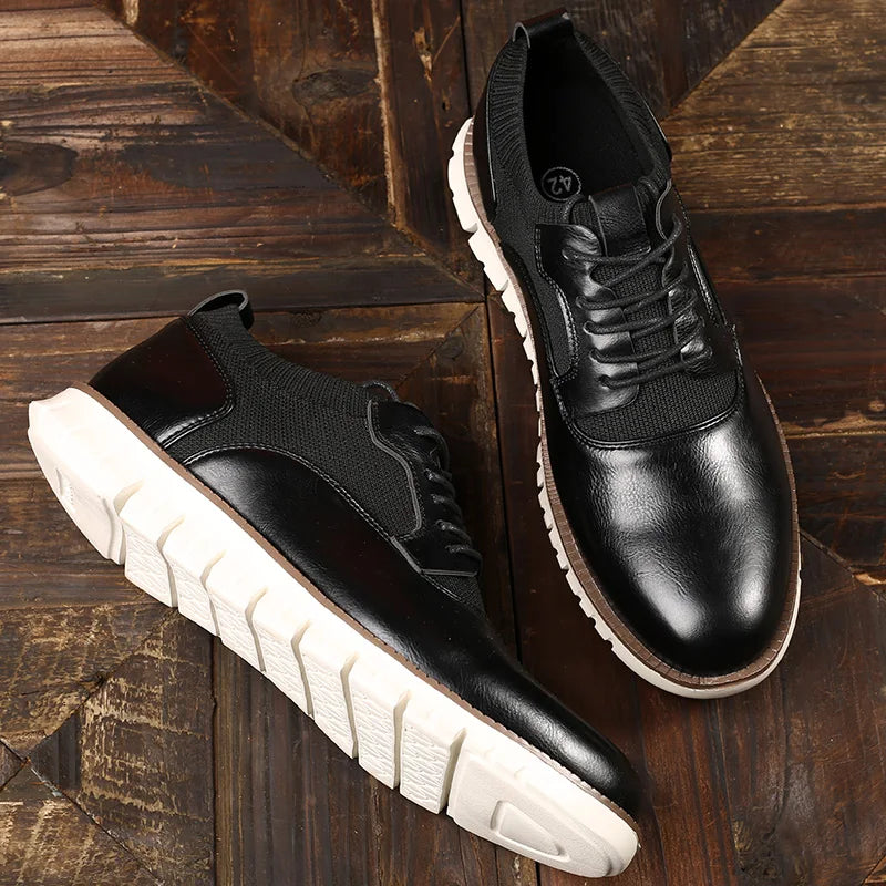 Top view of breathable leather loafers displaying refined casual style and quality craftsmanship