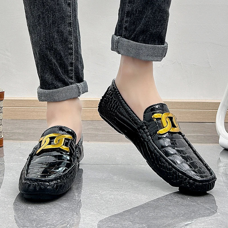 Timeless PU leather loafers offering versatile style for casual to tailored looks