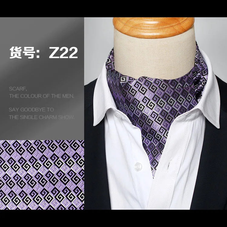 Timeless ascot cravat in classic polka dot style