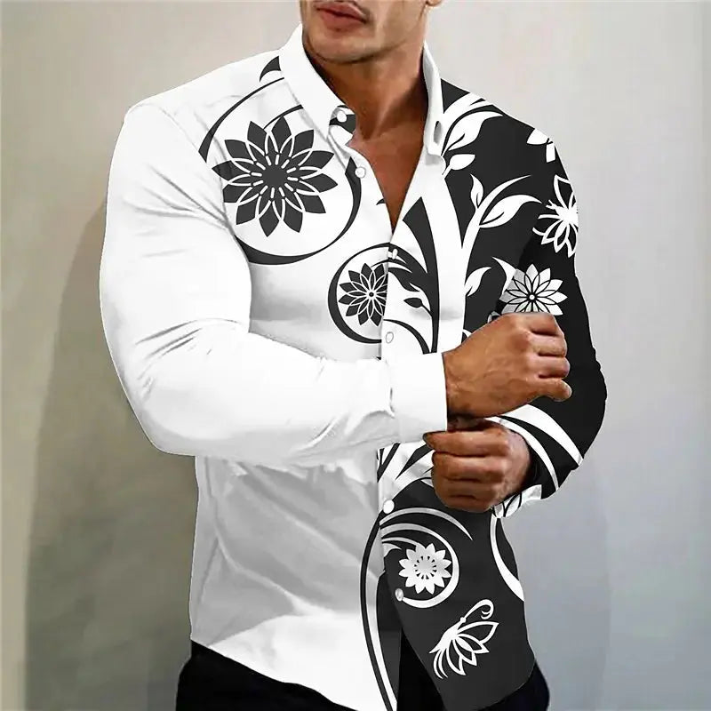 Command the Room Silk-Blend Shirt in black, perfect for professional attire.