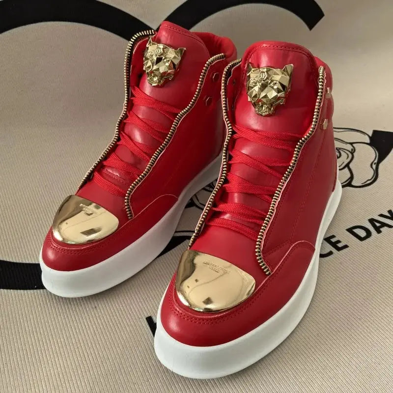 High-top sneakers with a sleek silhouette and modern aesthetics.