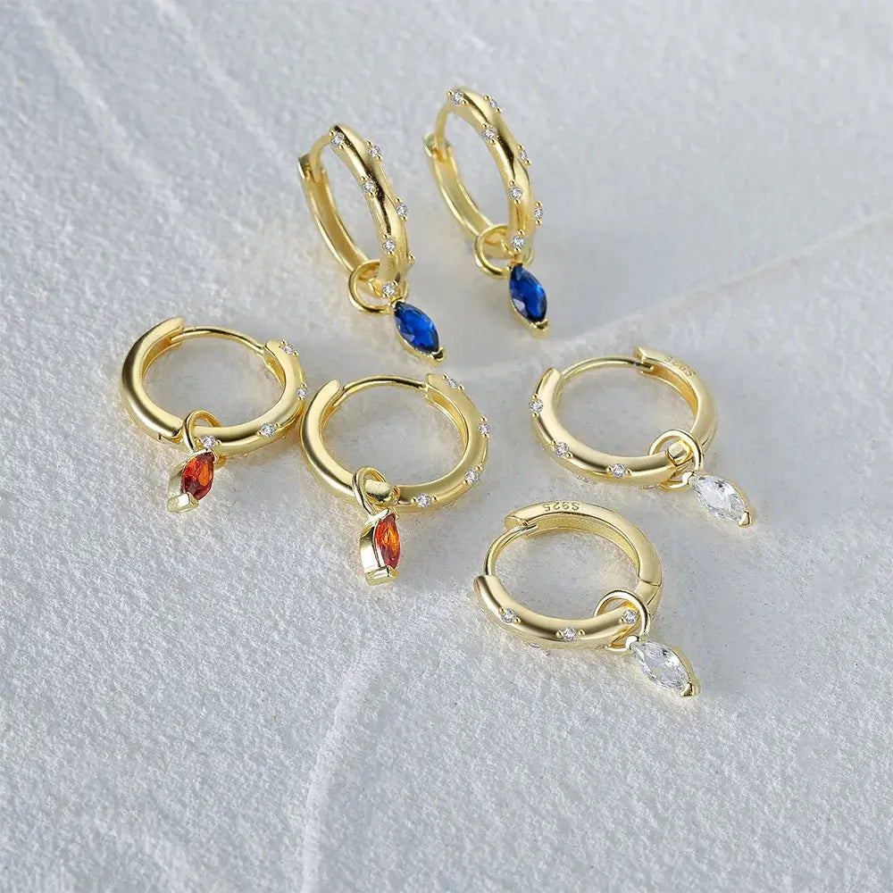 Lightweight sterling silver earrings designed for all-day comfort and style.