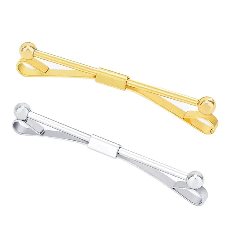 Versatile tie clip enhancing business attire with understated elegance.