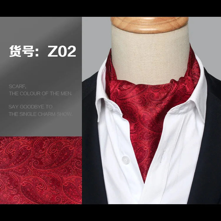 One-size polka dot ascot with universal fit