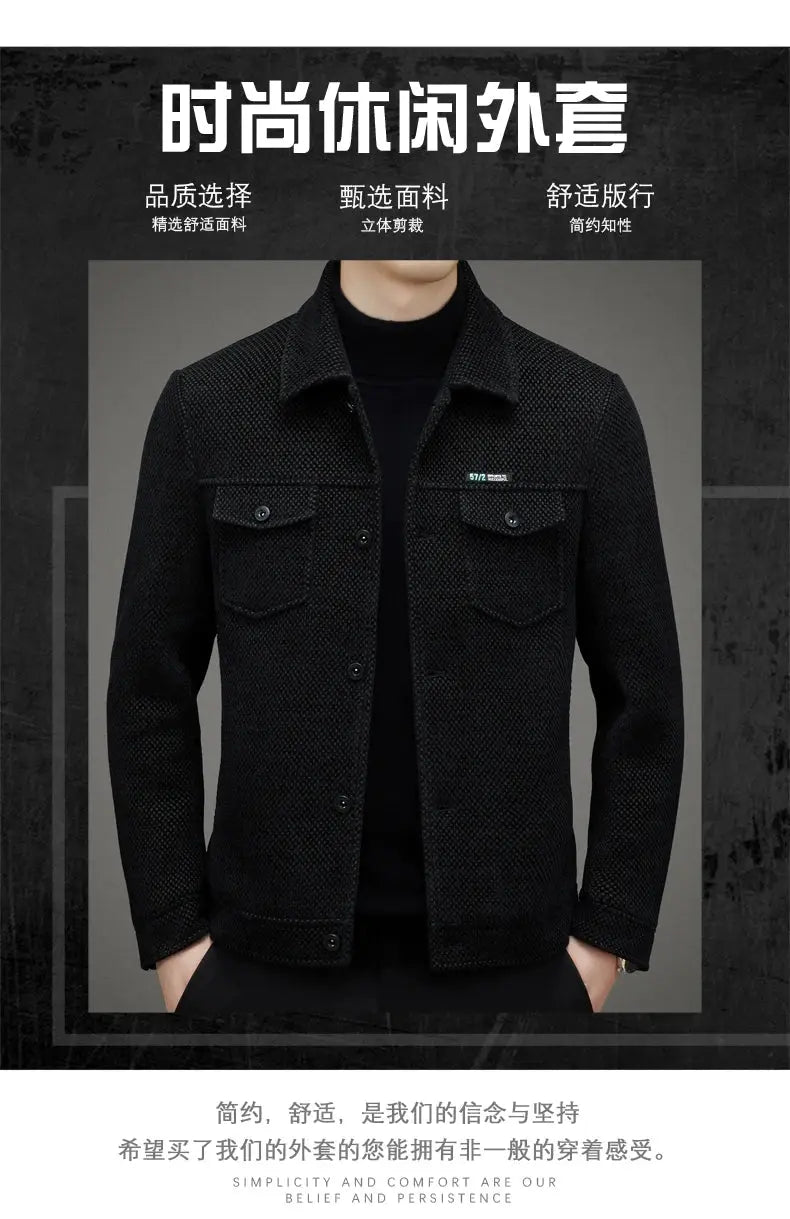 Back view of the Autumn Whisper coat, emphasizing its durable construction and timeless style.