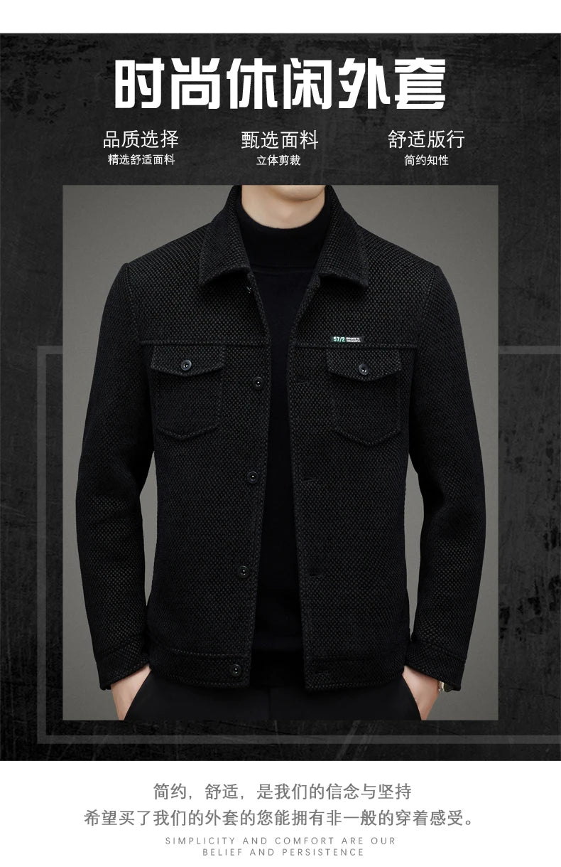 Back view of the Autumn Whisper coat, emphasizing its durable construction and timeless style.