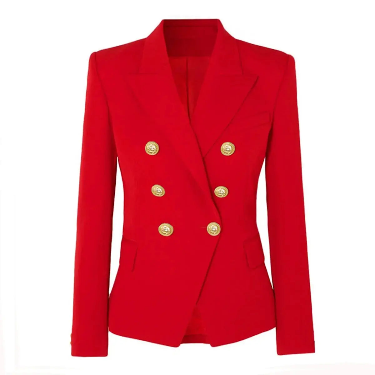 Navy tailored suit set with a modern cut, perfect for ambitious women.