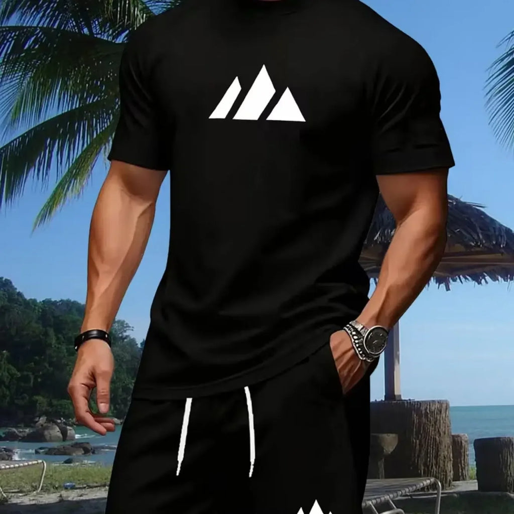 Men's T-Shirt & Shorts Sportswear Set