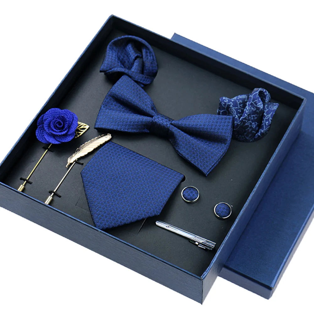 Sophisticated formal set with adjustable tie and gleaming cufflinks