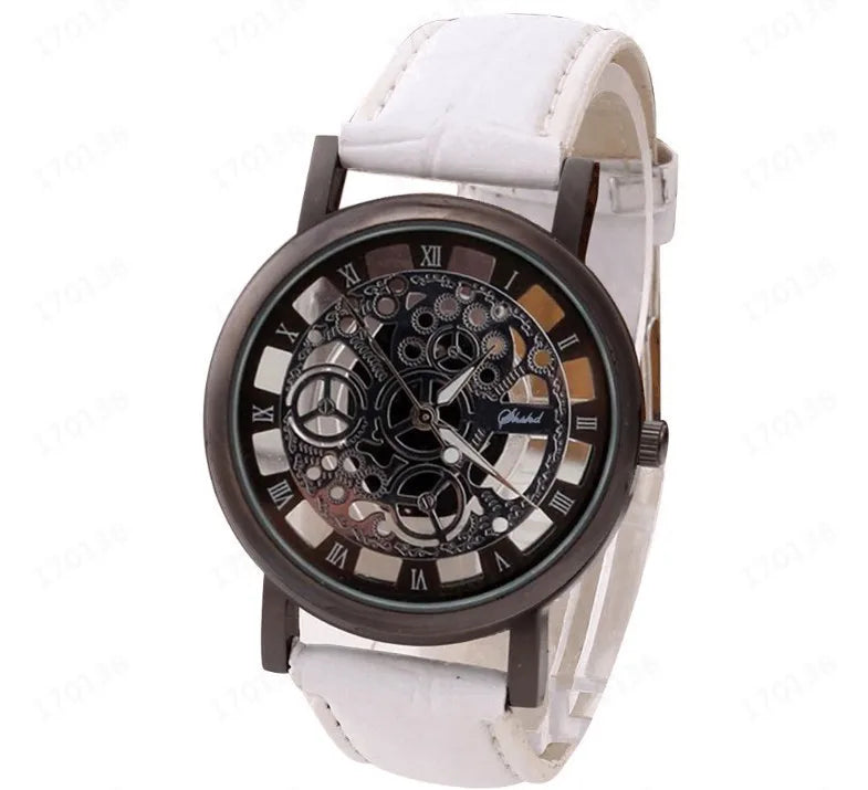Elegant Timepiece Elegance watch with leather strap, ideal gift for men who appreciate style.