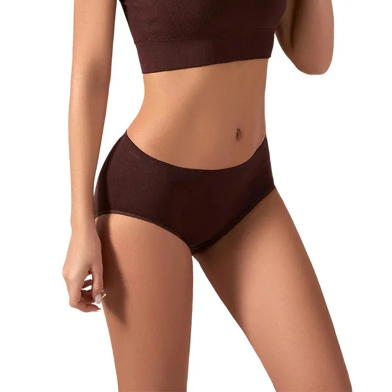 Side view of black period panties, emphasizing the streamlined design for no bulky lines.