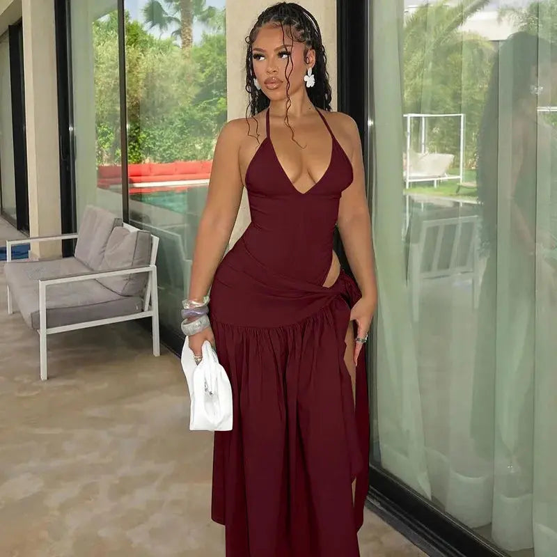 Lightweight fabric ensemble that keeps you cool during festivities.