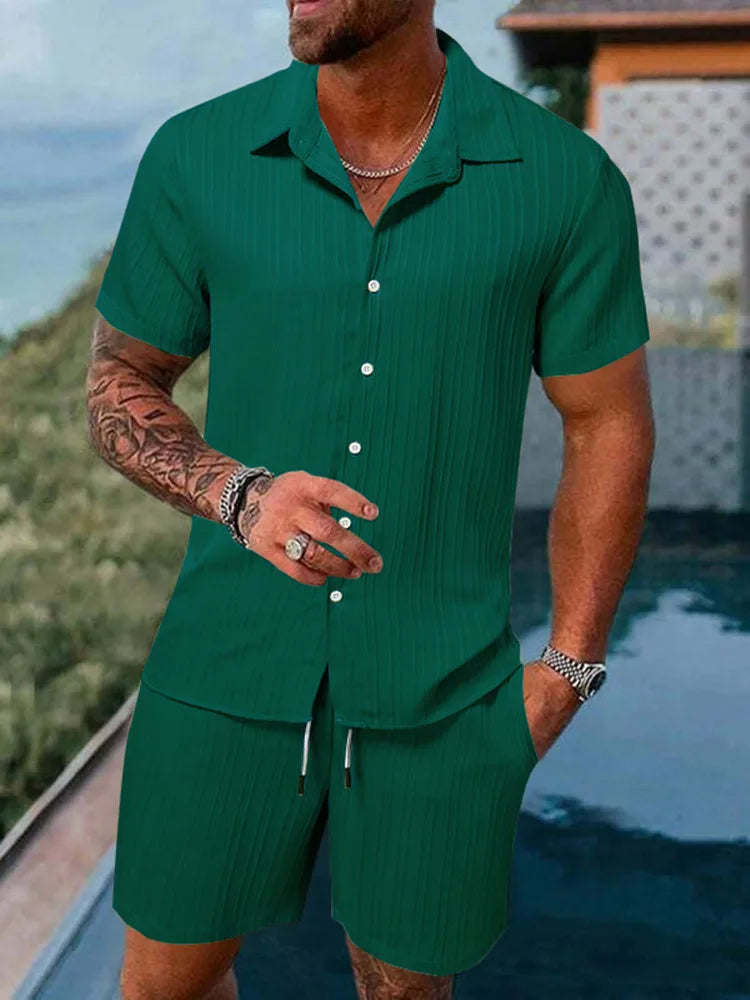 Men's Multi-Color T-Shirt & Shorts Set