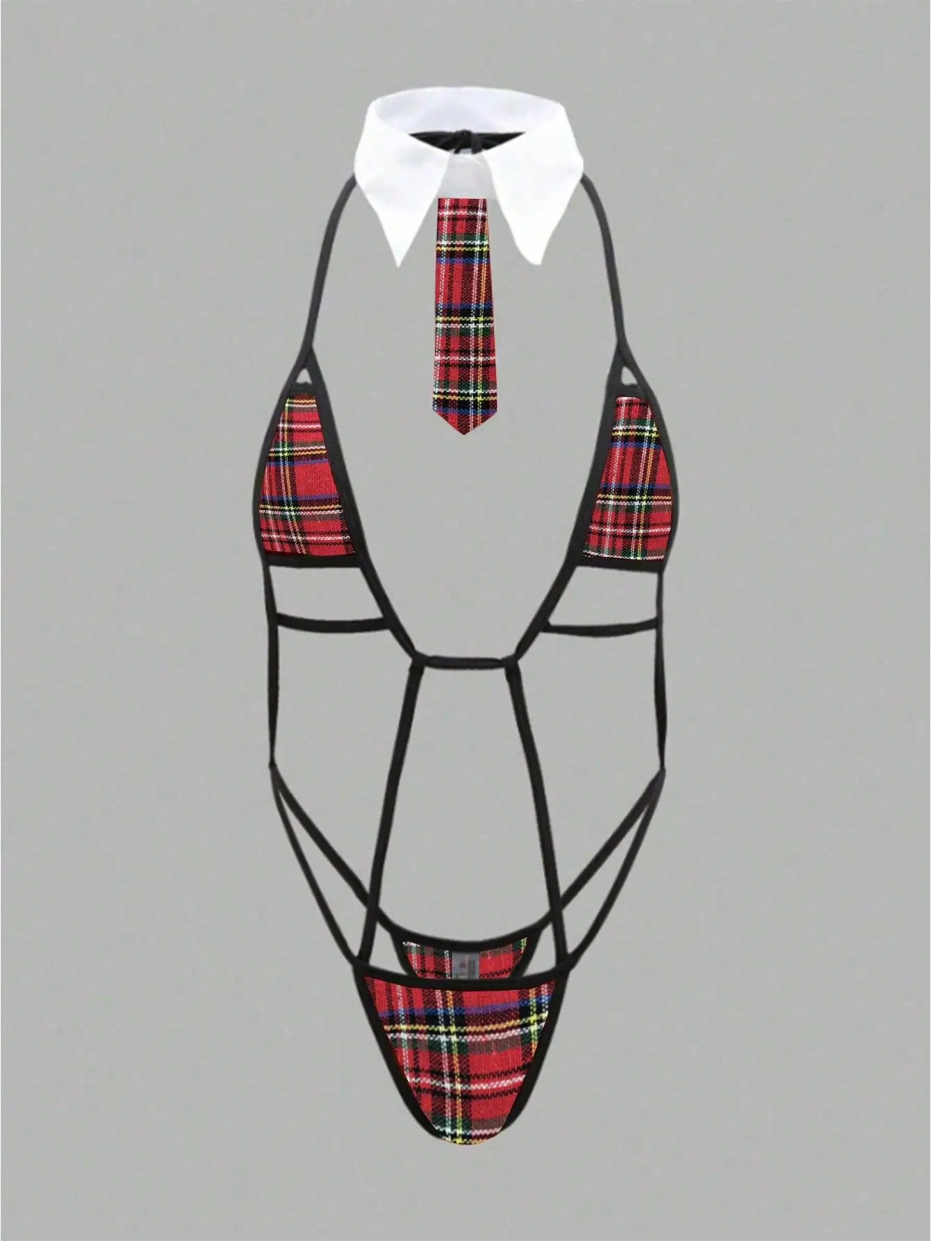 Eye-catching checkered suit set with structured blazer and matching pants for professional styling