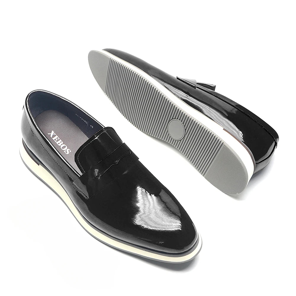 Black formal loafers displaying effortless boardroom sophistication