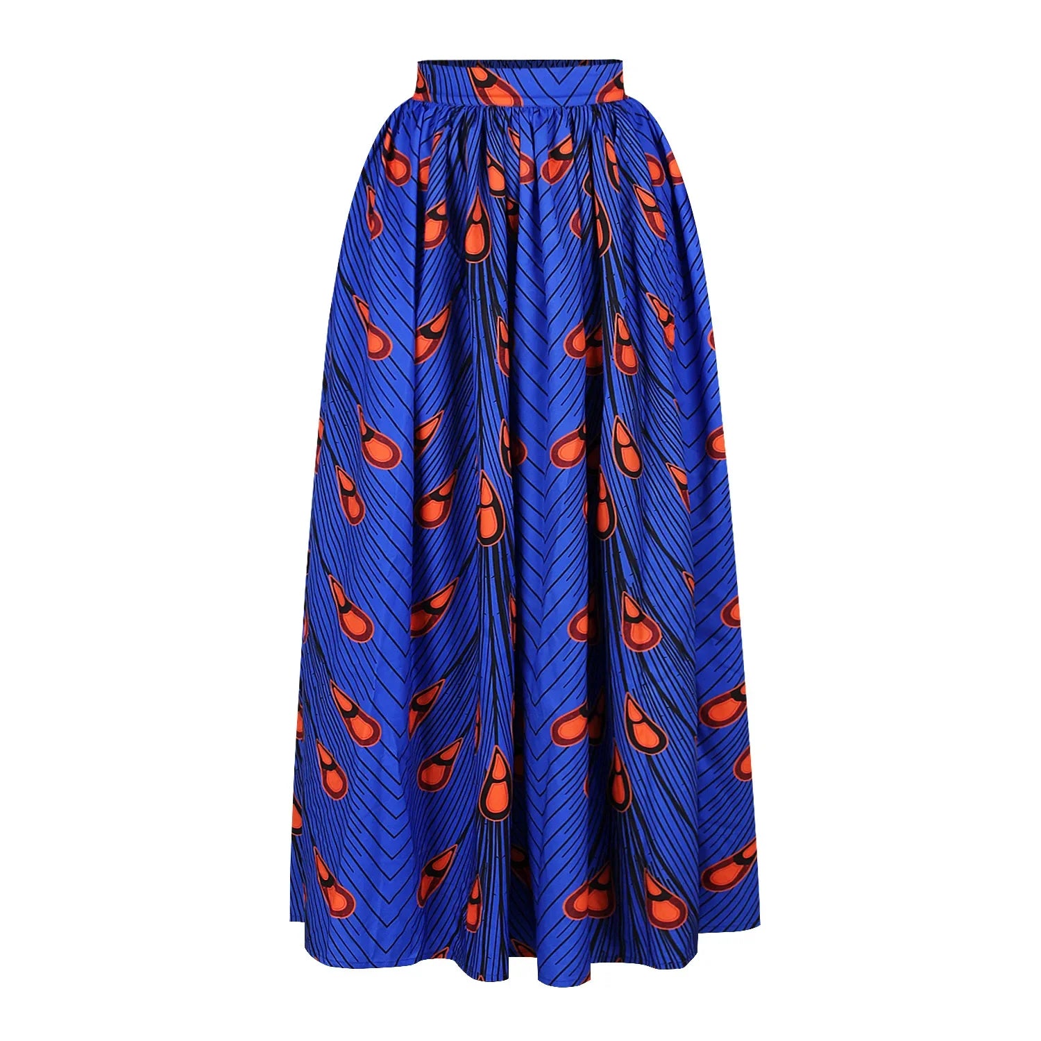 Fashion African National Women Two Piece Set Sexy Slash-neck Long Sleeve Tops +High Slit Maxi Skirt Ladies Suit Africa Clothing