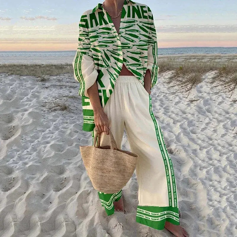 Seaside escape two-piece set, perfect for sunset strolls.