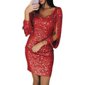 Midnight Shimmer dress styled for a cocktail party, emphasizing its eye-catching design.