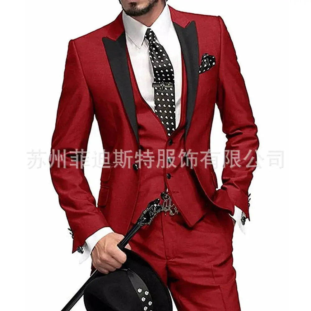 Full view of the modern man's suit set, highlighting its timeless appeal.