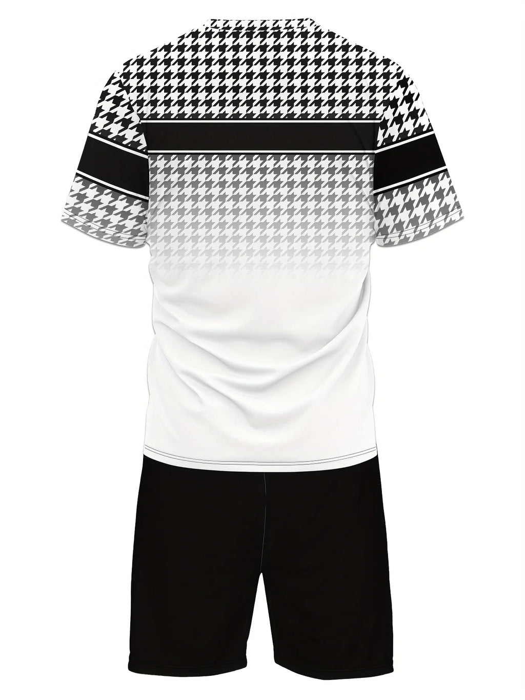 Close-up of the sleek striped design on the Summer Breeze Suit, showcasing modern style.