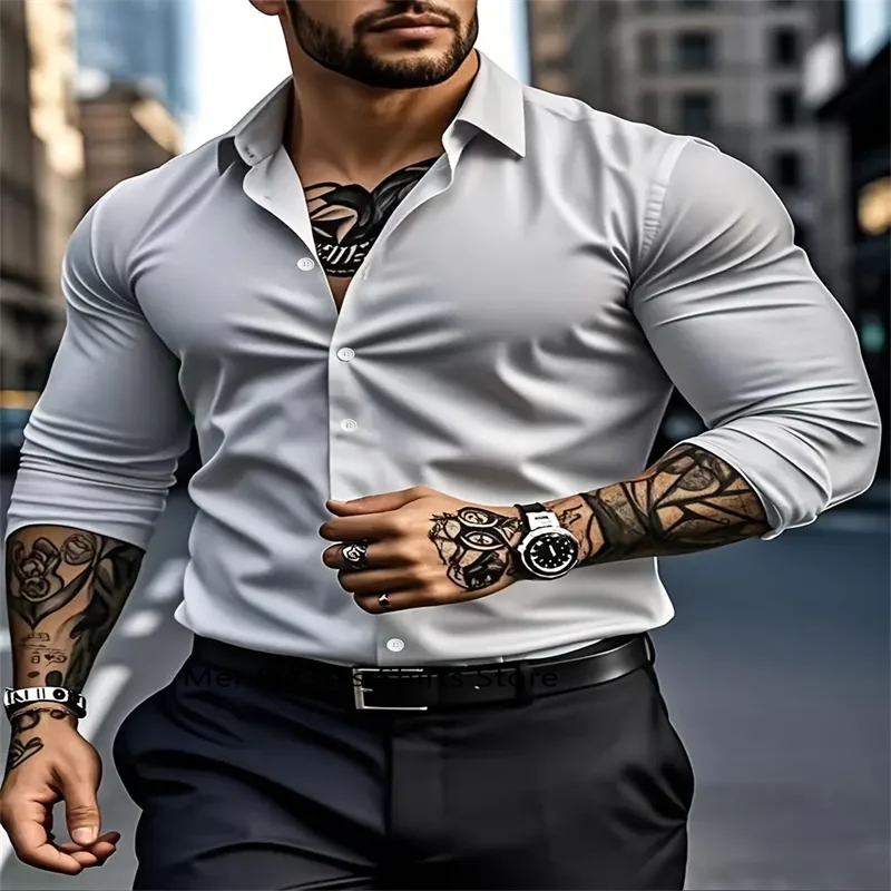 Lightweight silk-blend dress shirt, perfect for all-day comfort.