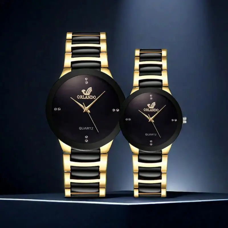 Close-up of the Timeless Tandem watch face, highlighting its elegant, understated style.