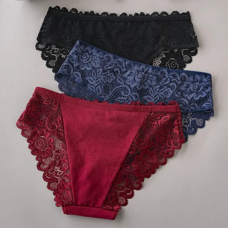 Whisper-Soft Lace Panties in soft cotton blend, emphasizing breathable elegance for all-day wear.