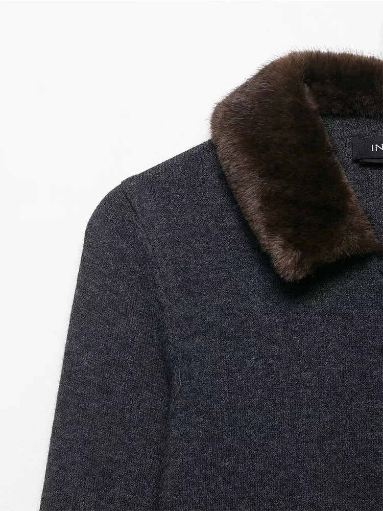 Back view of the Autumn Whisper Cardigan, emphasizing its classic long sleeve style.