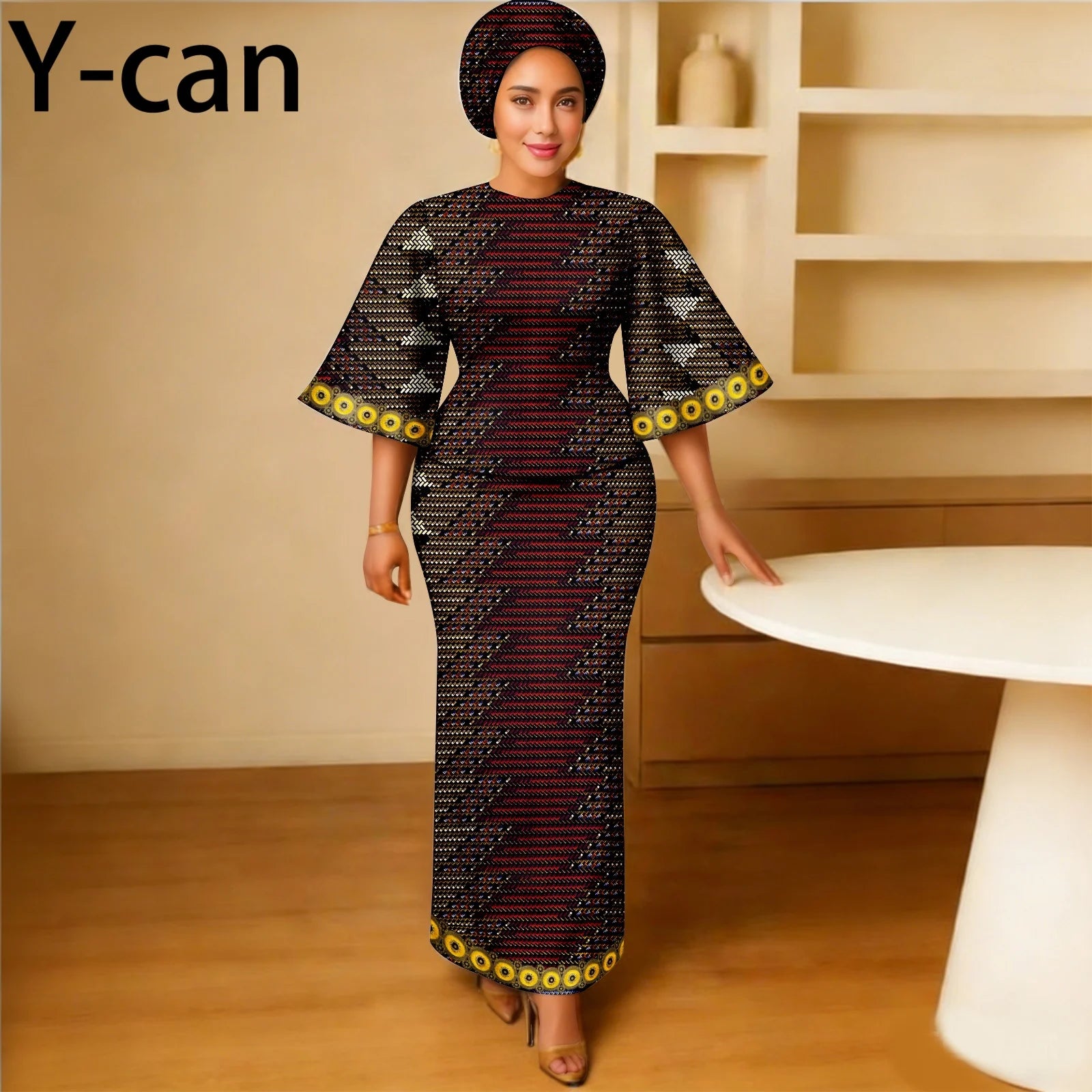 African Traditional Outfits for Women Luxury Top and Slim Fit Skirt Set Bazin Riche Attire for Party Wedding 2626011