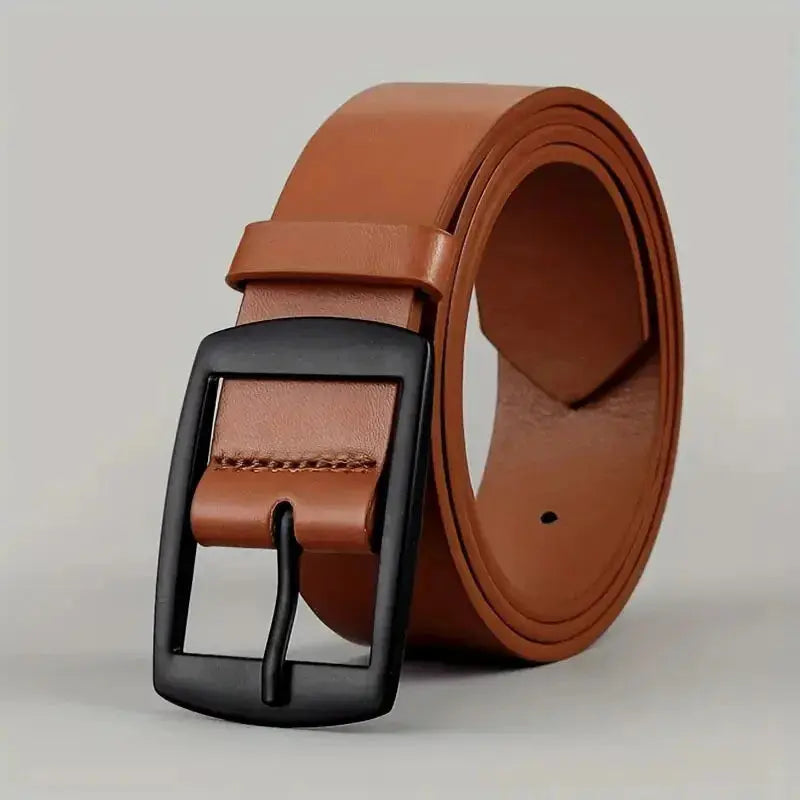 Sleek unisex belt showcasing its refined versatility and timeless style.