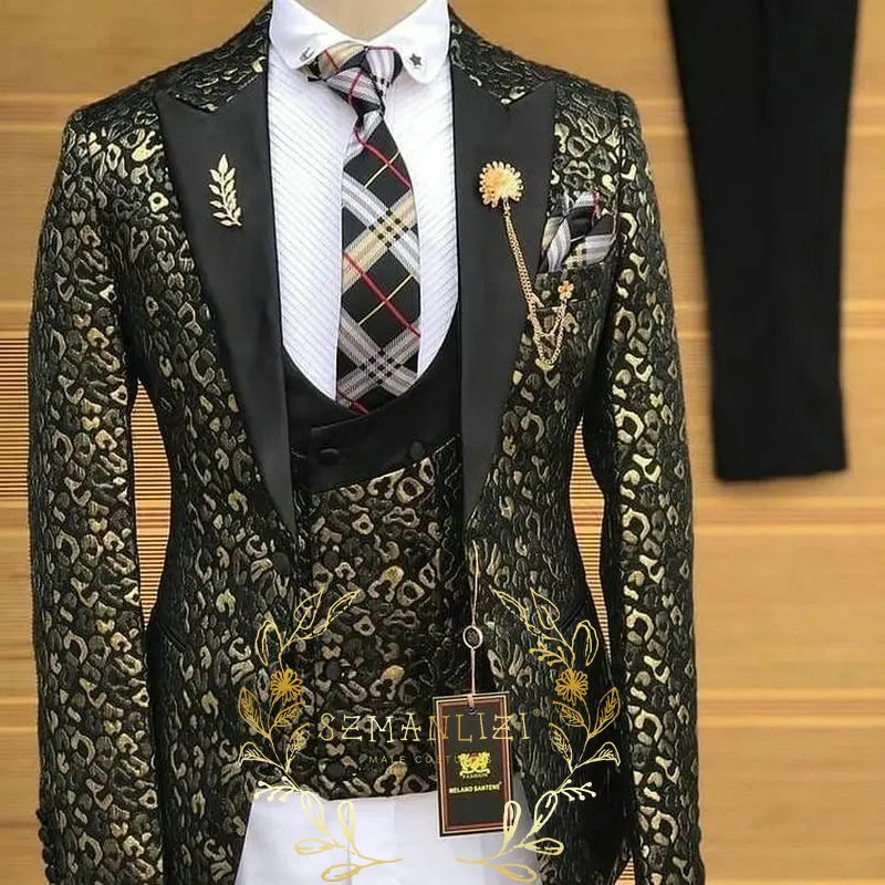 Men's luxury clothing with a timeless tuxedo design.