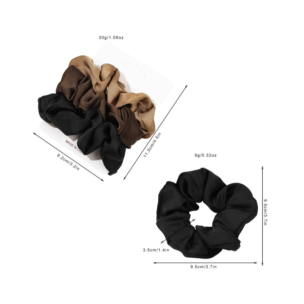 Soft satin scrunchies providing tension-free hold for workouts and everyday styling