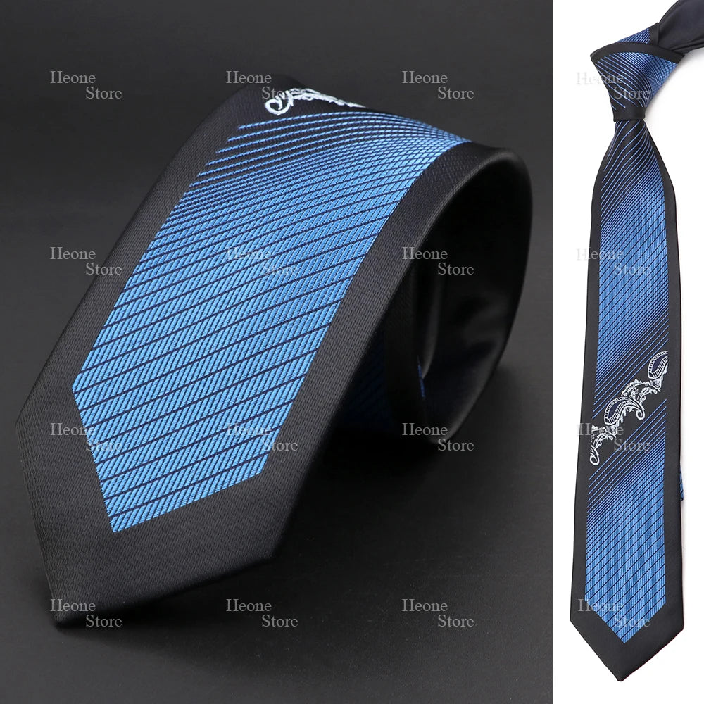 High-class tie featuring a modern pattern in deep purple and black.