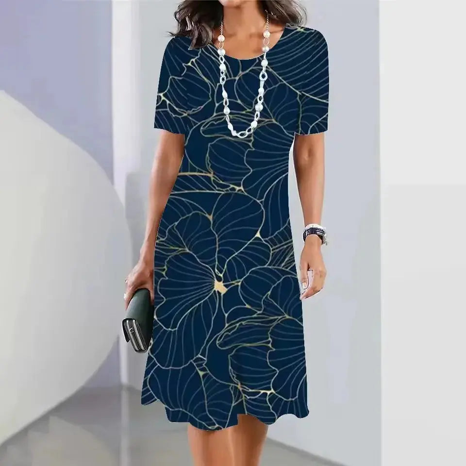 Flat lay of the Summer Breeze Midi Dress, showcasing its breathable fabric and easy care features.