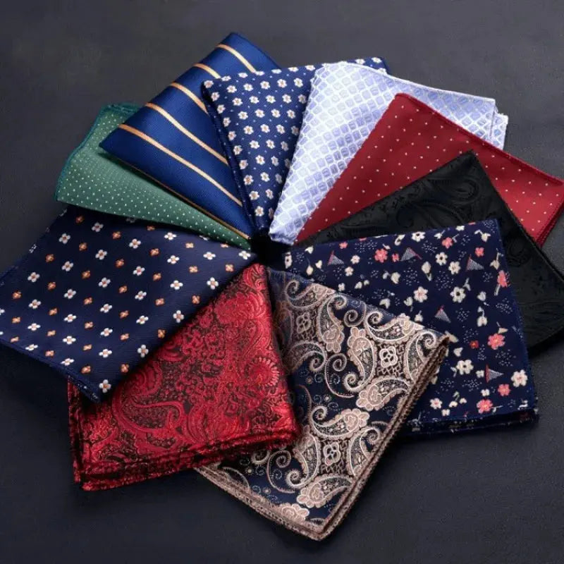 Paisley Perfection Pocket Square in vibrant colors, crafted from premium polyester.