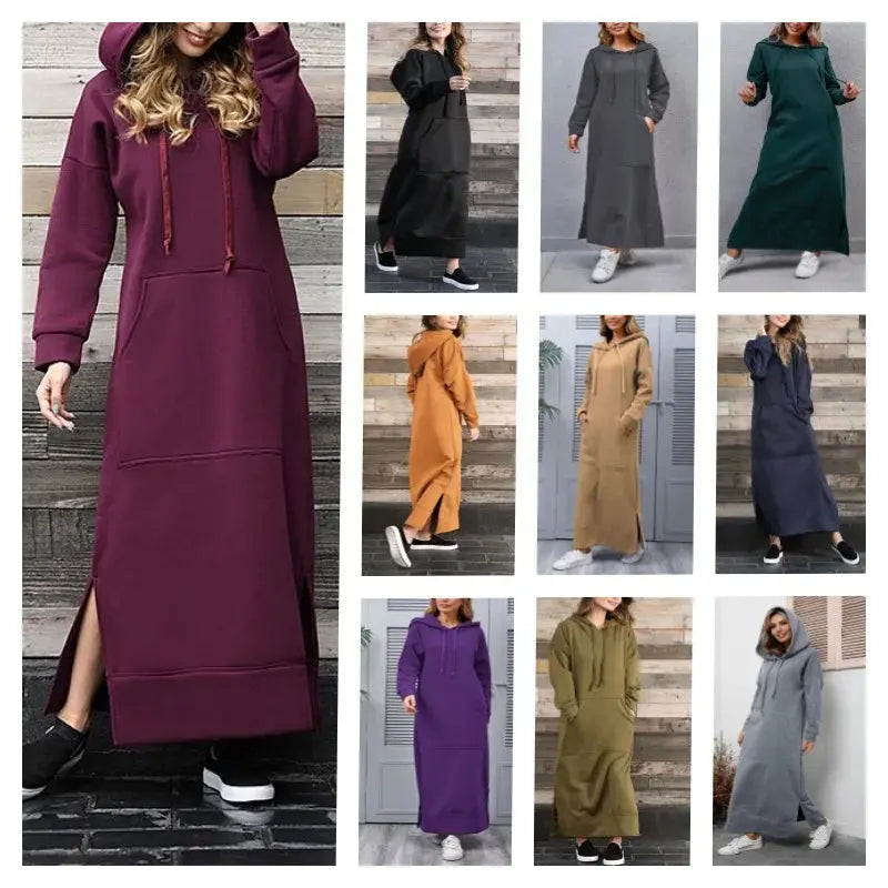Hooded Kaftan in soft fabric, perfect for elegant comfort and modest fashion.