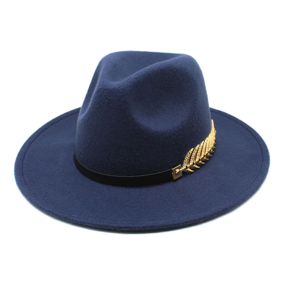 Back view of the fedora, illustrating the clean lines and elegant silhouette.
