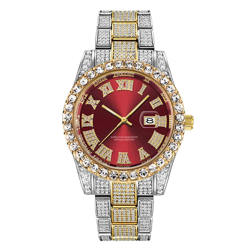 Alloy band watch with a blend of classical elegance and contemporary boldness.