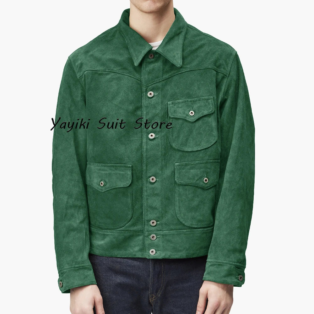 Flat lay of the Autumn Whisper jacket with autumn leaves, perfect for seasonal styling.